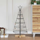 Árbol de Navidad VidaXL con cono estándar de acero negro de 90 cm