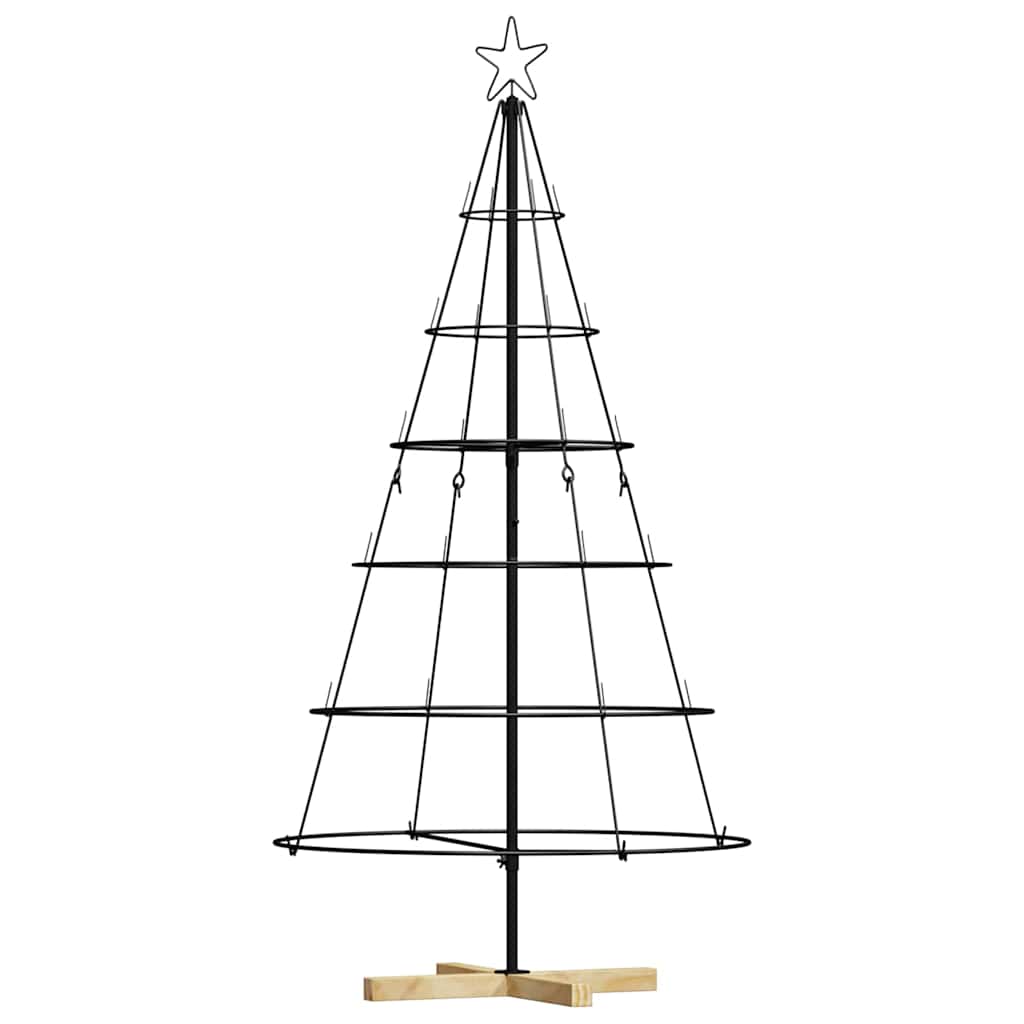 VidaXL Albero di Natale a cono con acciaio nero standard da 154 cm