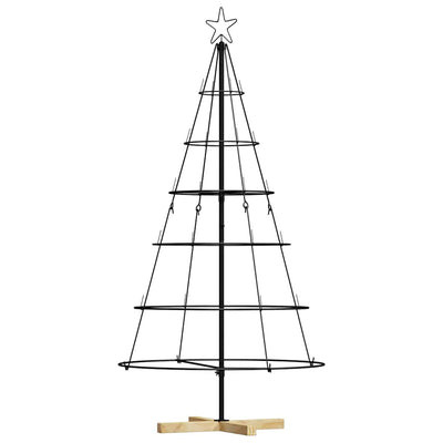 Vidaxl kerst cone boom met standaard zwart 154 cm staal
