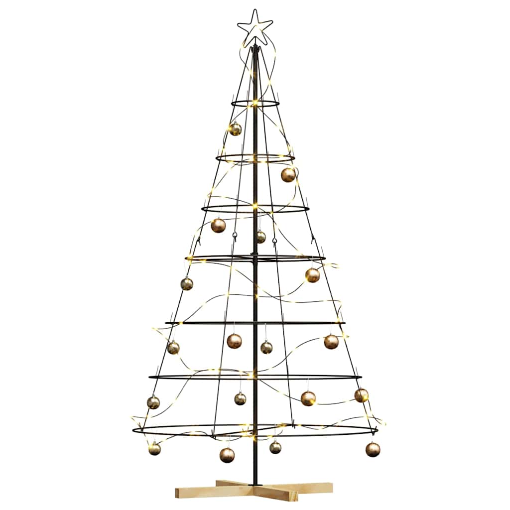 Vidaxl kerst cone boom met standaard zwart 180,5 cm staal