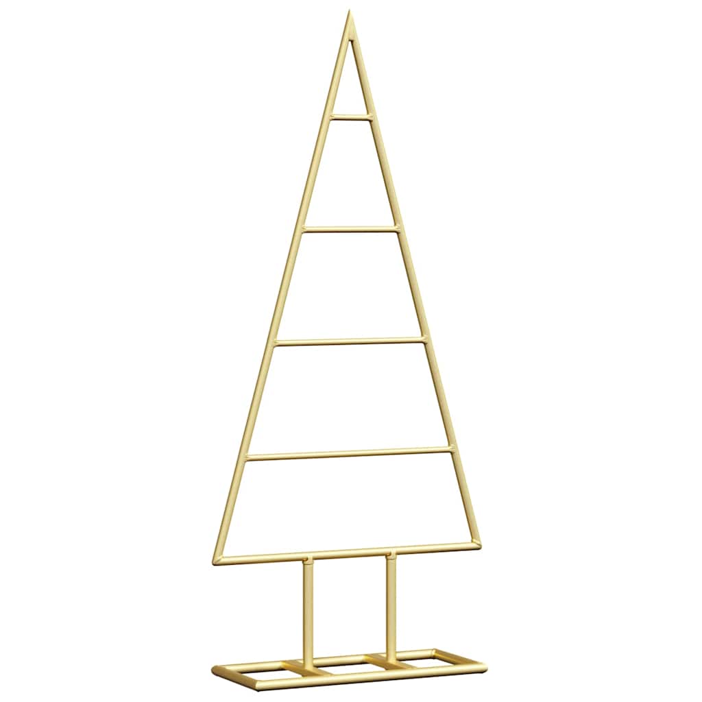 Árbol de Navidad de metal VidaXL con acero con recubrimiento en polvo dorado estándar de 60 cm