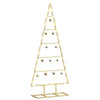 Vidaxl metalen kerstboom met standaard goud 90 cm poedergecoat staal