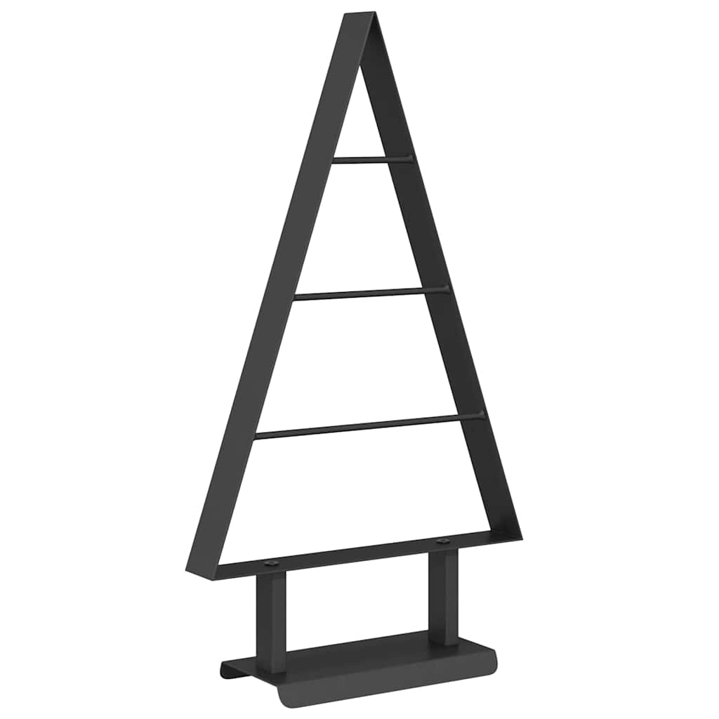 Árbol de Navidad de metal VidaXL con estandarte de acero negro de 60 cm