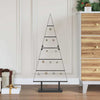 Árbol de Navidad de metal VidaXL con estandarte de acero negro de 90 cm