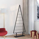 Árbol de Navidad de metal VidaXL con estandarte de acero negro 180 cm
