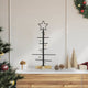 Vidaxx árbol de Navidad de metal negro 59,5 cm acero con recubrimiento en polvo