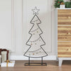 Vidaxl metalen kerstboom met standaard zwart 90,5 cm staal