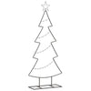 Albero di Natale in metallo VidaXL con acciaio nero standard da 125 cm