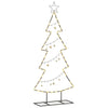 Albero di Natale in metallo VidaXL con acciaio nero standard da 125 cm