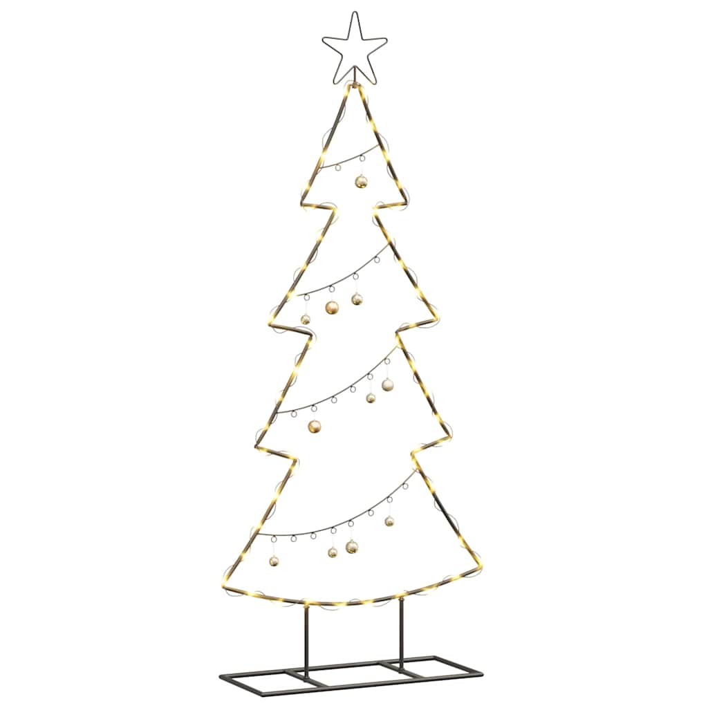Albero di Natale in metallo VidaXL con acciaio nero standard da 125 cm