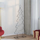 Albero di Natale in metallo Vidaxx con acciaio nero standard da 150 cm