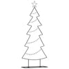 Vidaxl metalen kerstboom met standaard zwart 150 cm staal