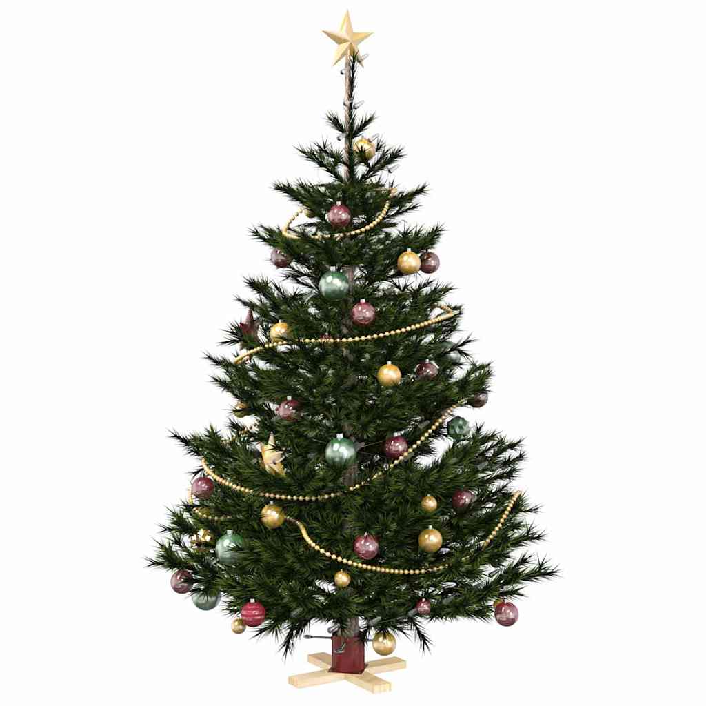 Vidaxx Soporte para árbol de Navidad 1,73 rojo 50 x 50 x 16 cm madera maciza de pino