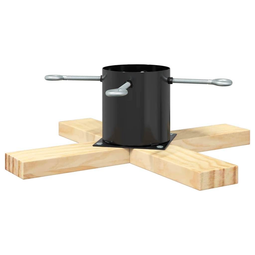 Vidaxx Soporte para árbol de Navidad negro 50 x 50 x 16 cm madera maciza de pino