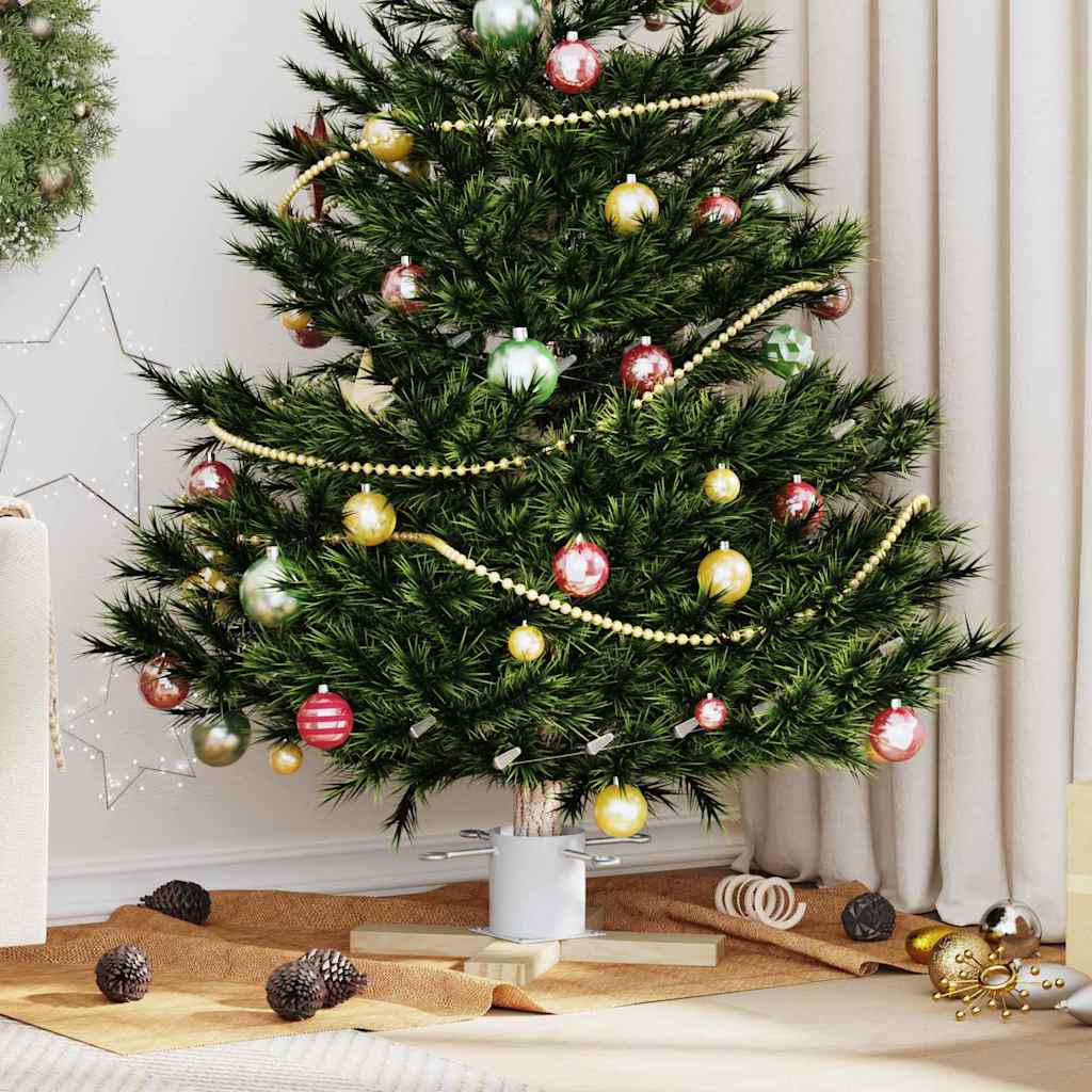 Vidaxx Soporte para árbol de Navidad 1,73 blanco 50 x 50 x 16 cm madera maciza de pino