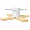 Vidaxx Soporte para árbol de Navidad 1,73 blanco 50 x 50 x 16 cm madera maciza de pino