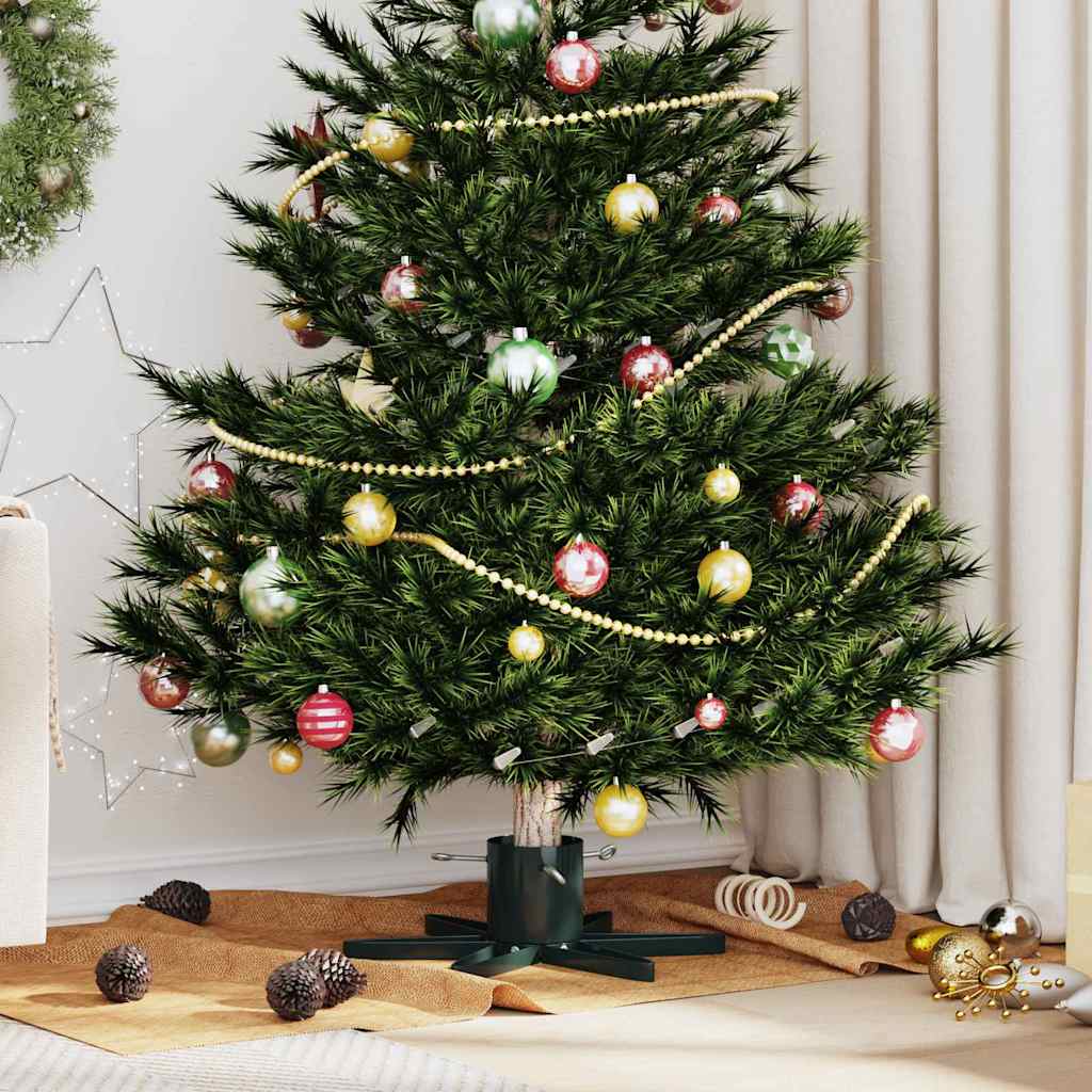 VidaXL Soporte para árbol de Navidad 1,73 verde 50 x 50 x 15,5 cm acero