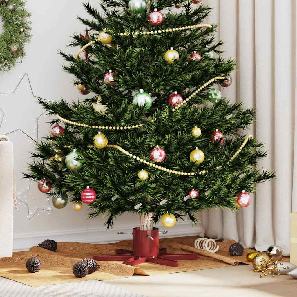 Vidaxx Soporte para árbol de Navidad 1,73 rojo 50 x 50 x 15,5 cm acero
