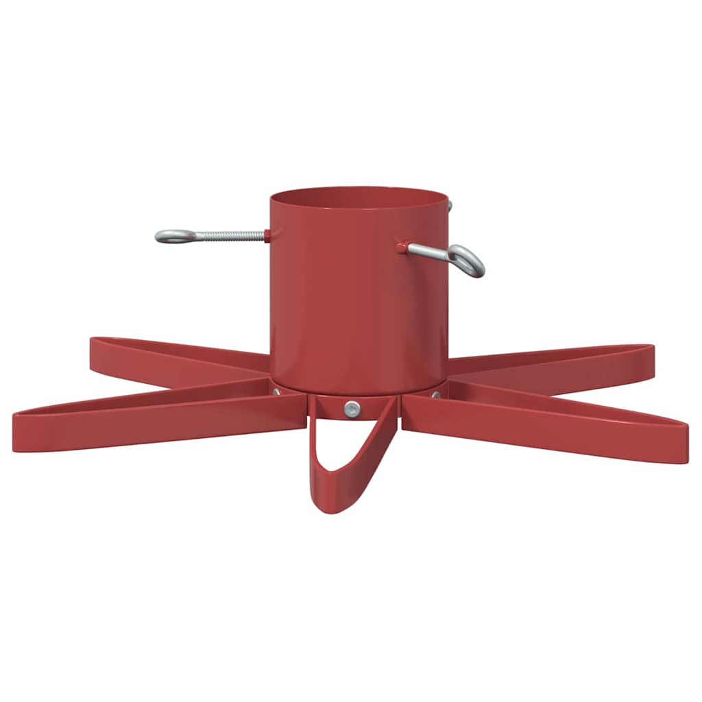 Vidaxx Soporte para árbol de Navidad 1,73 rojo 50 x 50 x 15,5 cm acero