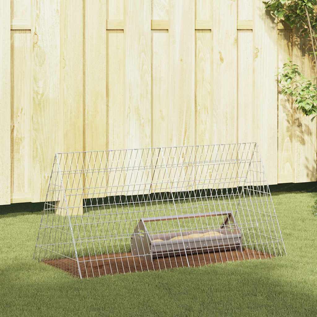 Gallinero vidaxx plata 110 x 55 x 55 cm acero galvanizado