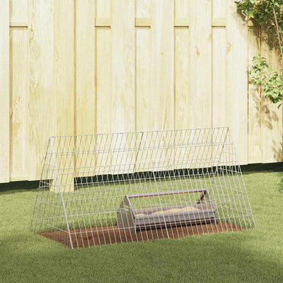 Gallinero vidaxx plata 110 x 55 x 55 cm acero galvanizado