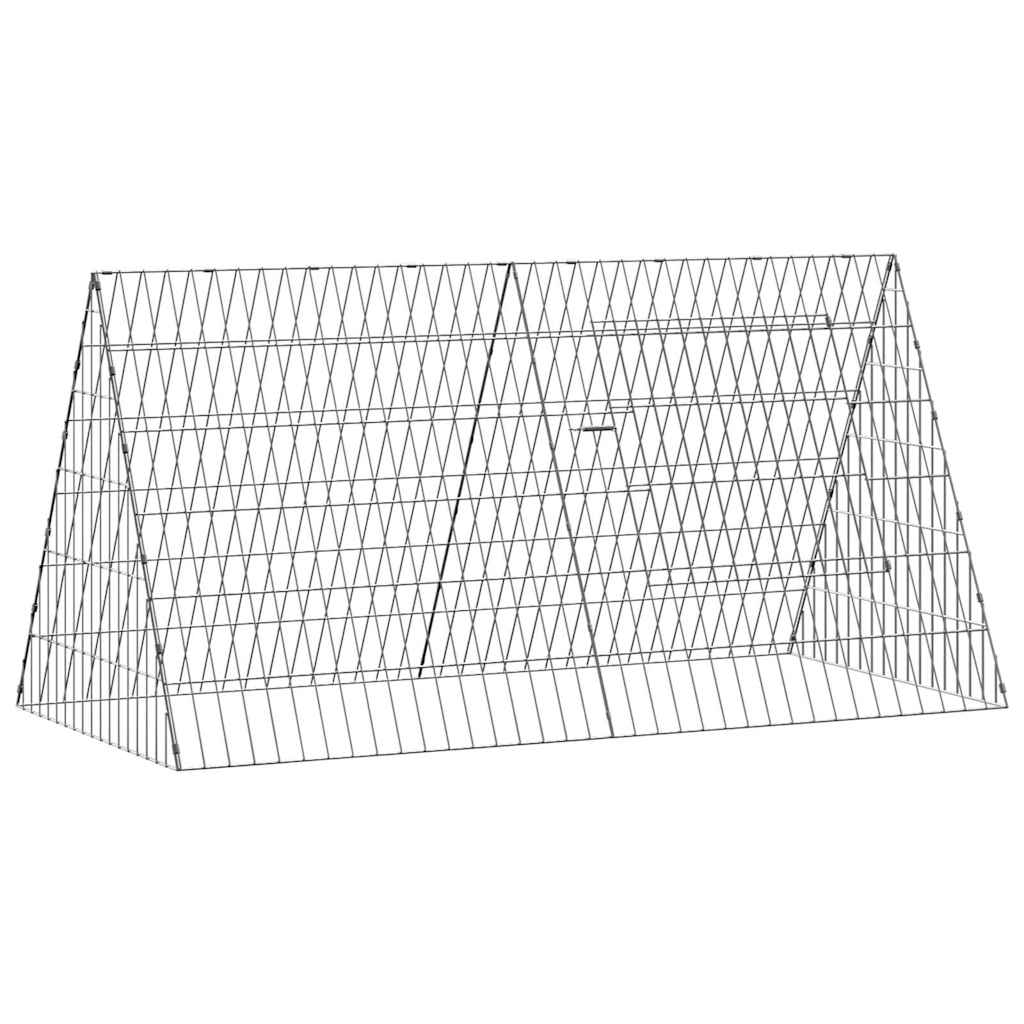 Gallinero vidaxx plata 110 x 55 x 55 cm acero galvanizado