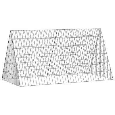 Gallinero vidaxx plata 110 x 55 x 55 cm acero galvanizado