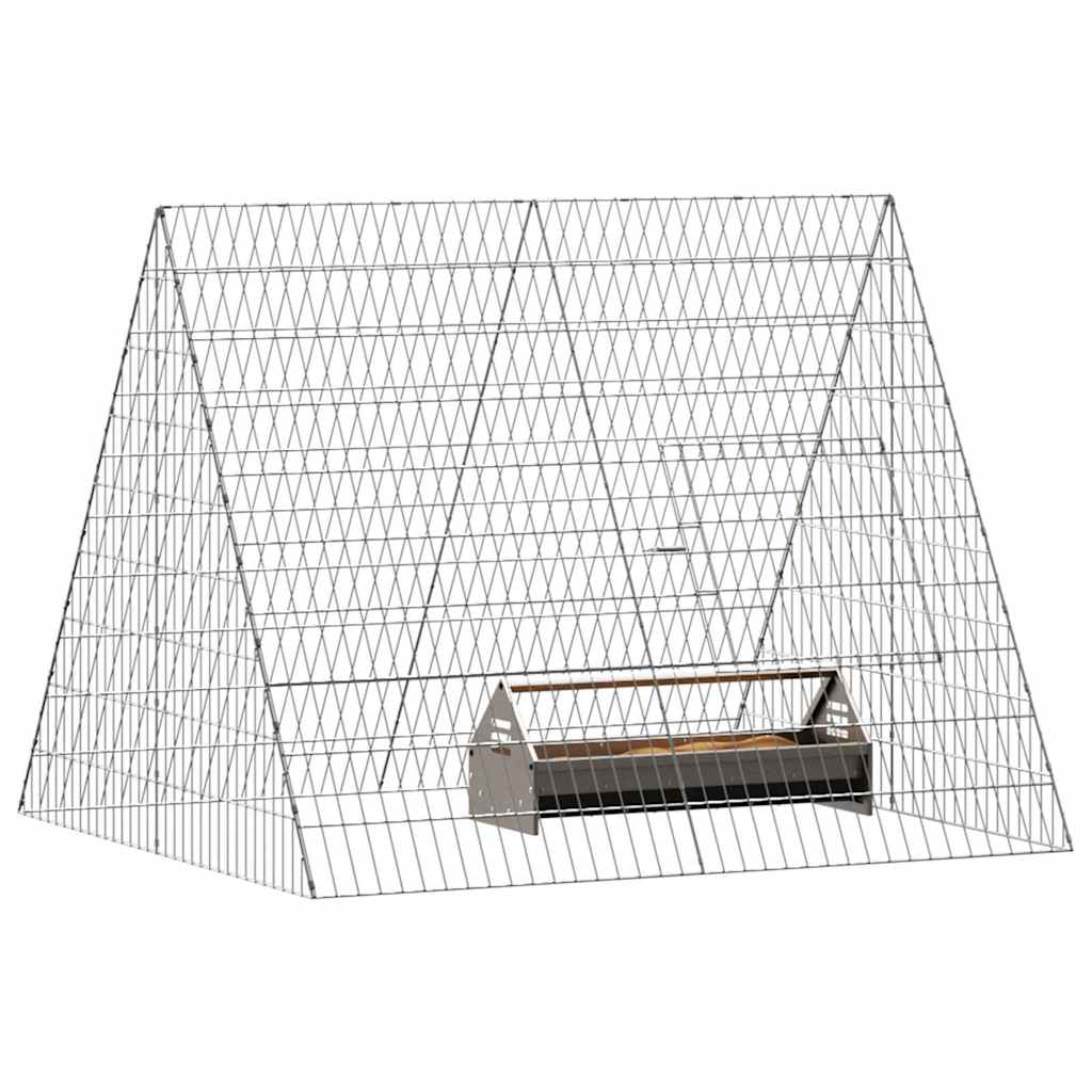Gallinero vidaxx plata 110 x 100 x 85 cm acero galvanizado