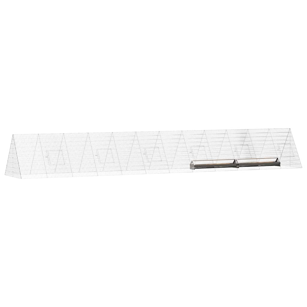 Gallinero vidaxx plata 650 x 100 x 85 cm acero galvanizado