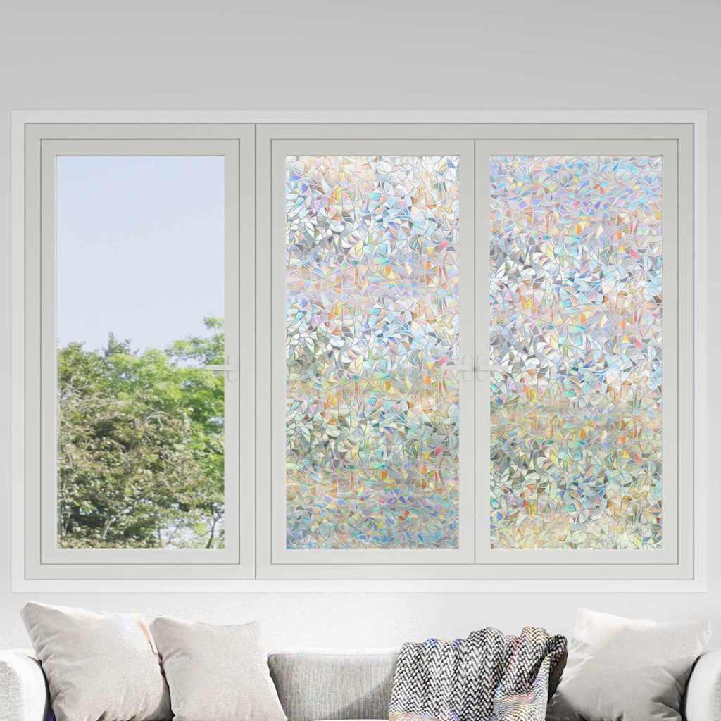 Vidaxl película estadística para ventanas transparente 60 x 2000 cm PVC