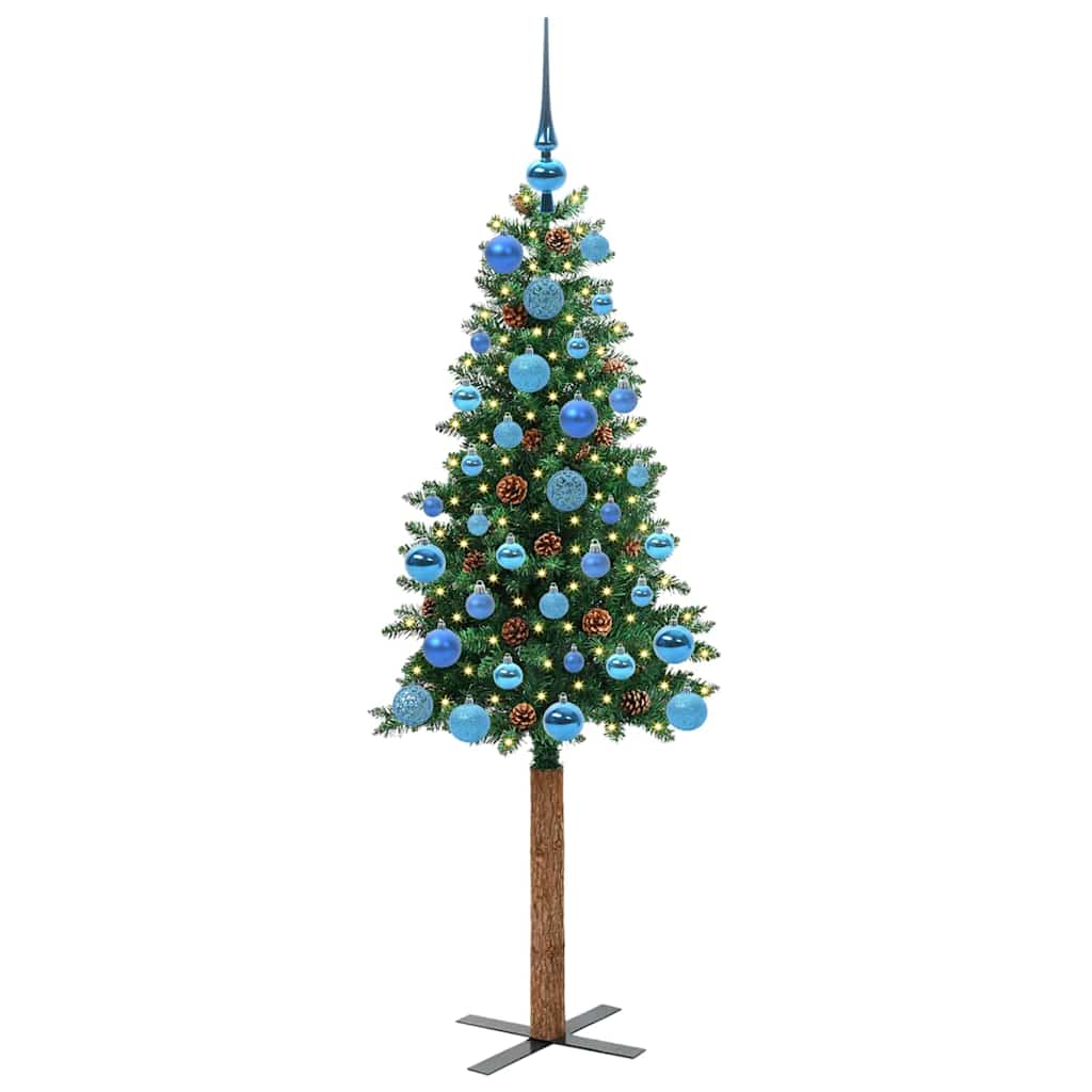 Albero di Natale Vidaxx slim verde 150 cm in PVC e legno di pino massiccio