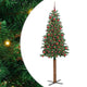 Vidaxx árbol de Navidad delgado verde 180 cm PVC y madera maciza de pino