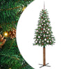 Vidaxx slim albero di Natale verde 180 cm in PVC e legno di pino massiccio