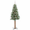 Vidaxx slim albero di Natale verde 180 cm in PVC e legno di pino massiccio