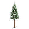Vidaxx slim albero di Natale verde 180 cm in PVC e legno di pino massiccio