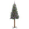 Vidaxx slim albero di Natale verde 180 cm in PVC e legno di pino massiccio
