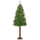Vidaxl slanke kerstboom groen 210 cm pvc en massief dennenhout
