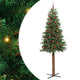 Vidaxx árbol de Navidad delgado verde 210 cm PVC y madera maciza de pino