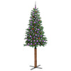 Vidaxx slim albero di Natale verde 210 cm in PVC e legno di pino massiccio