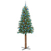Vidaxx árbol de Navidad delgado verde 210 cm PVC y madera maciza de pino