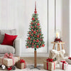 Albero di Natale Vidaxx slim verde 150 cm in PVC e legno di pino massiccio