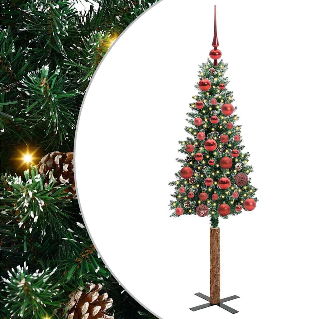 Albero di Natale Vidaxx slim verde 150 cm in PVC e legno di pino massiccio