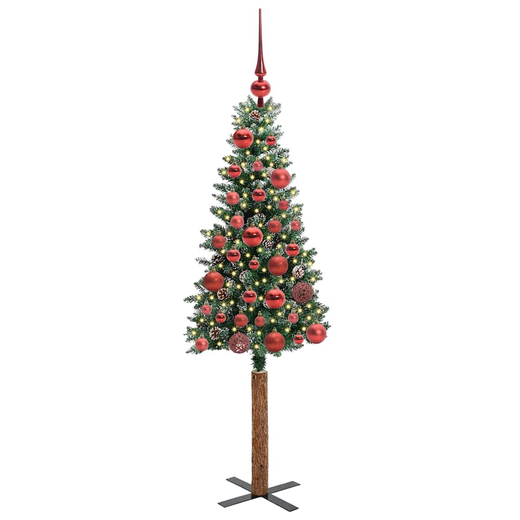 Albero di Natale Vidaxx slim verde 150 cm in PVC e legno di pino massiccio