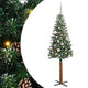 Vidaxx árbol de Navidad delgado verde 150 cm PVC y madera maciza de pino