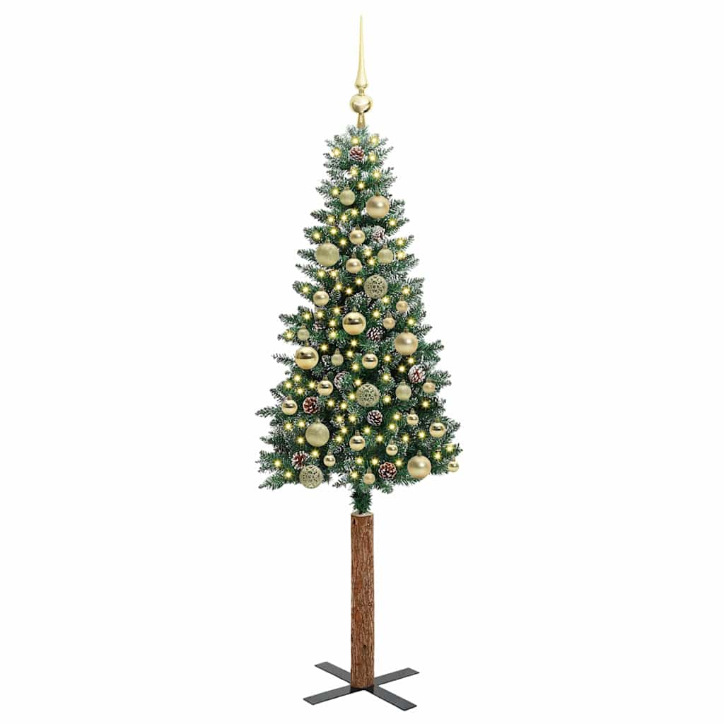 Albero di Natale Vidaxx slim verde 150 cm in PVC e legno di pino massiccio