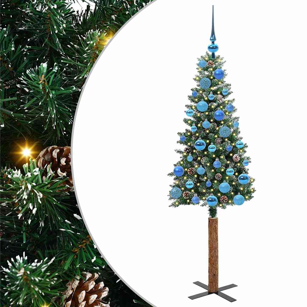 Albero di Natale Vidaxx slim verde 150 cm in PVC e legno di pino massiccio