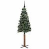 Vidaxx slim albero di Natale verde 180 cm in PVC e legno di pino massiccio