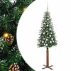 Vidaxx árbol de Navidad delgado verde 180 cm PVC y madera maciza de pino