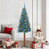 Vidaxx árbol de Navidad delgado verde 180 cm PVC y madera maciza de pino