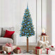 Vidaxx árbol de Navidad delgado verde 180 cm PVC y madera maciza de pino